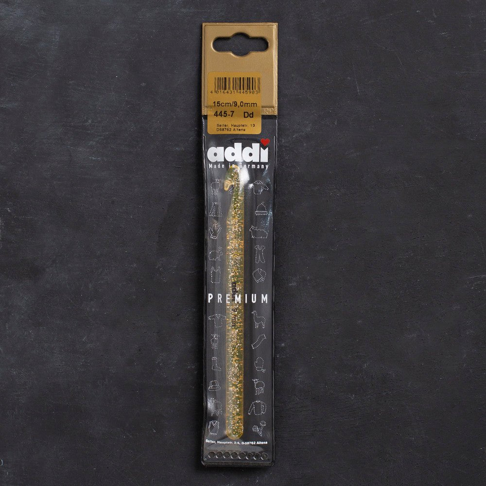 Addi Champagner 9mm 15cm Plastik Simli Yün Tığ - 445-7 - Hobium